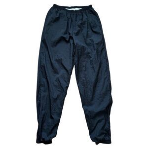 Vintage 90s Nike Pants Mens L Tall Black Swoosh Windbreaker Track Nylon Jogger